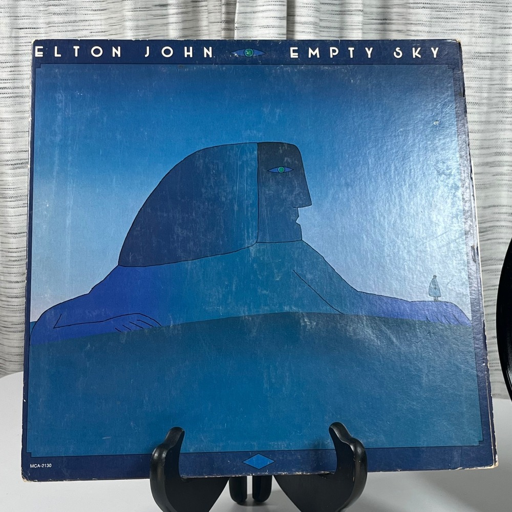 Elton John Empty Sky Vinyl Record Blue Unisex 12" LP MCA-2130 1975 Reissue Good